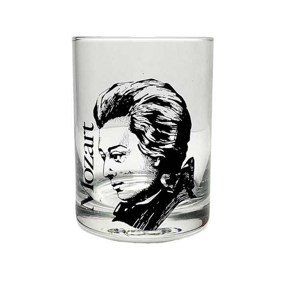 Cera “Classical Artists (Mozart)” Single Double Old Fashioned Glass 4 1/4” 13oz - Picture 1 of 4